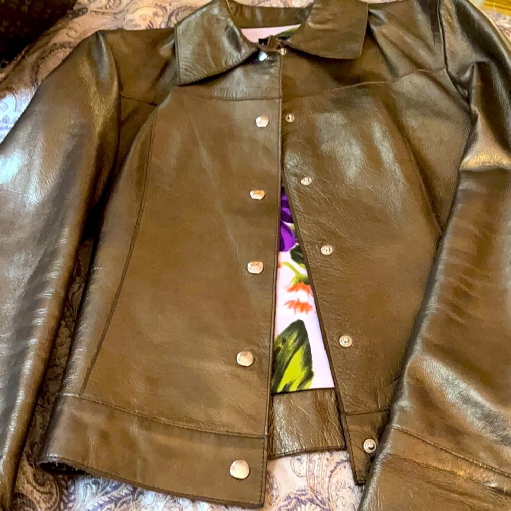 D & G Metallic Leather Jacket 🔥…